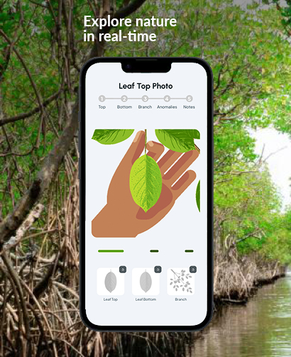 App store screenshot: Explore nature in real-time
