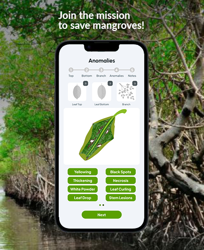 App store screenshot: Join the mission to save mangroves